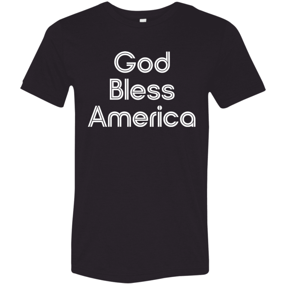 "God Bless America" Tri-blend T-shirt (white font) | BetterSaid.co