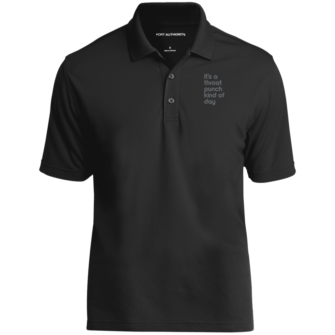 "It's a throat punch kind of day" Mens Polo Shirt | BetterSaid.co