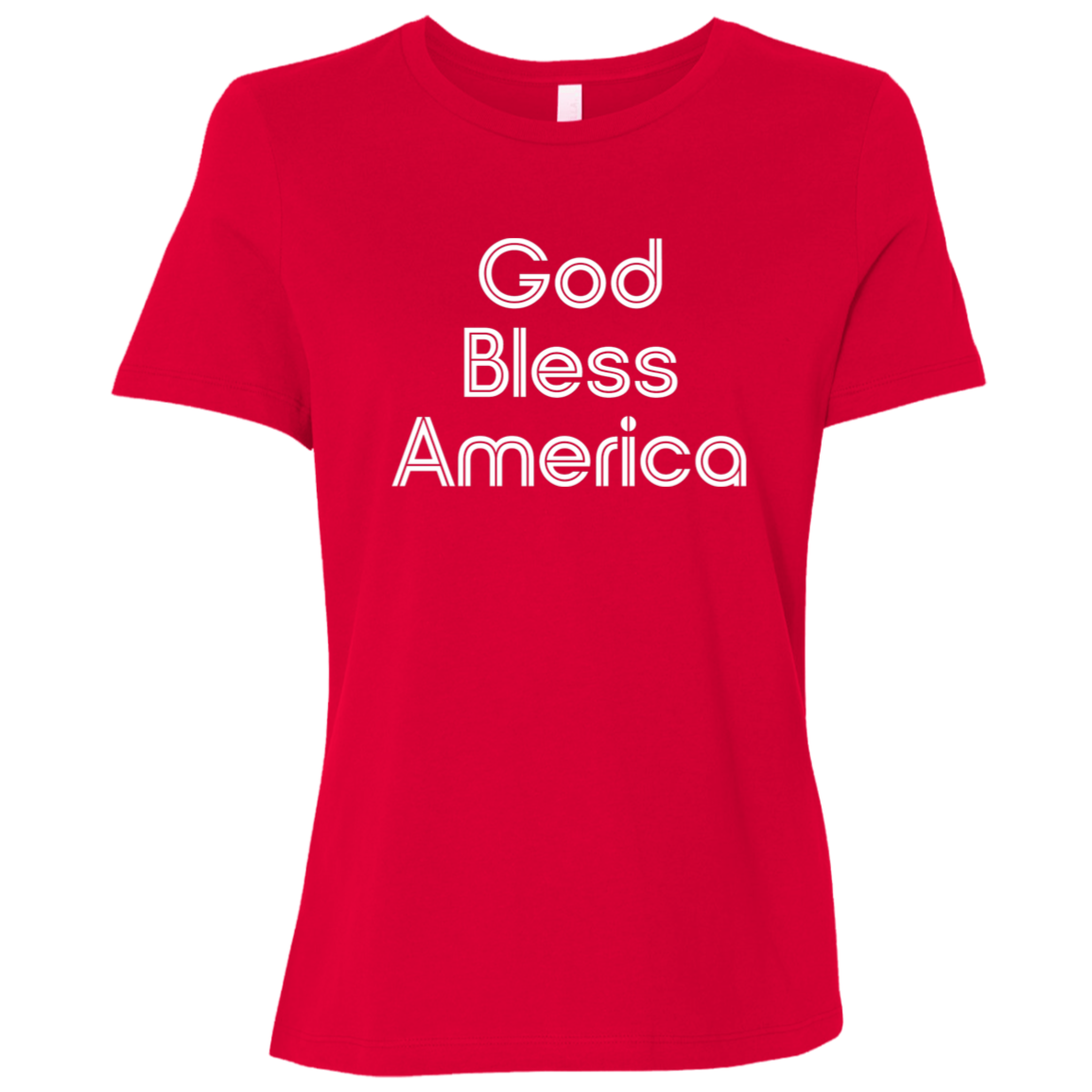 "God Bless America" Womens Relaxed T-shirt | BetterSaid.co