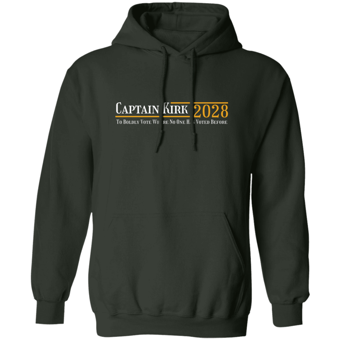 "Captain Kirk 2028" Pullover Hoodie | BetterSaid.co