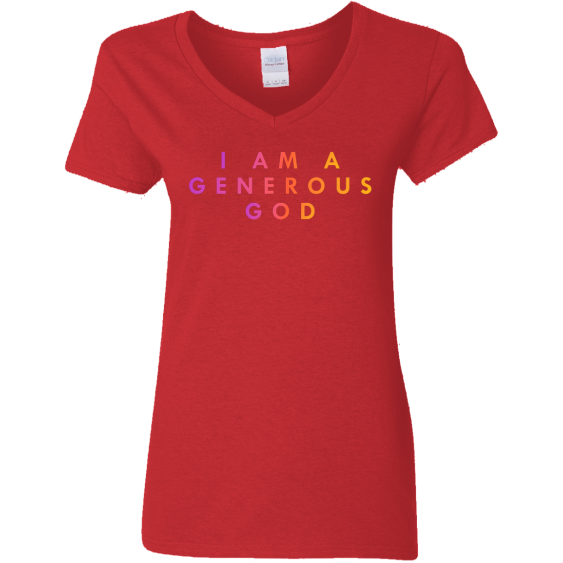 "I am a generous god" Womens V-neck T-shirt | BetterSaid.co