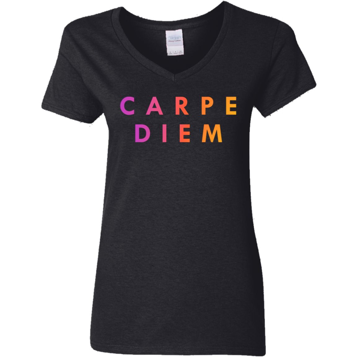 "Carpe diem." Womens V-neck T-shirt | BetterSaid.co