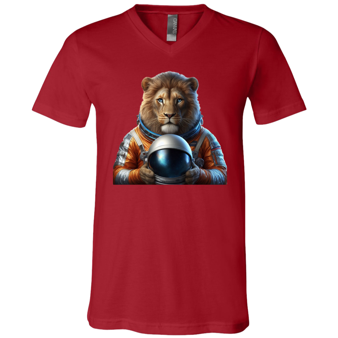 "Space Lion" Mens V-neck T-shirt | BetterSaid.co