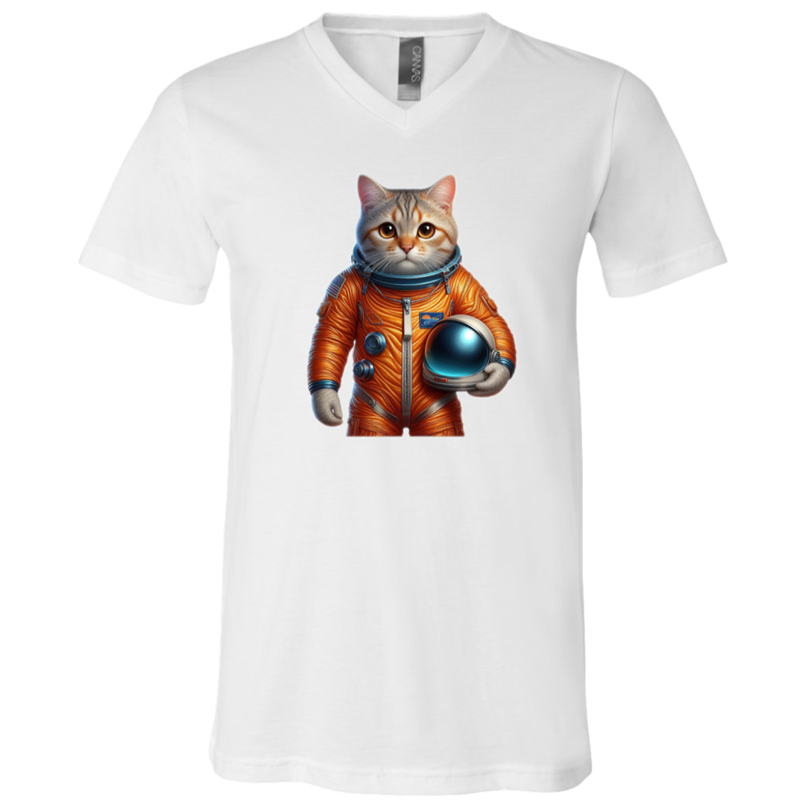 "Space Cat" Mens V-neck T-shirt | BetterSaid.co