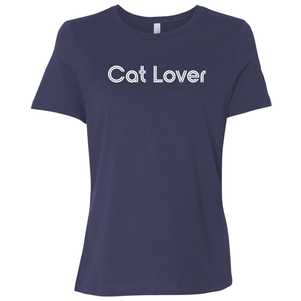 "Cat lover." Womens Relaxed T-shirt | BetterSaid.co