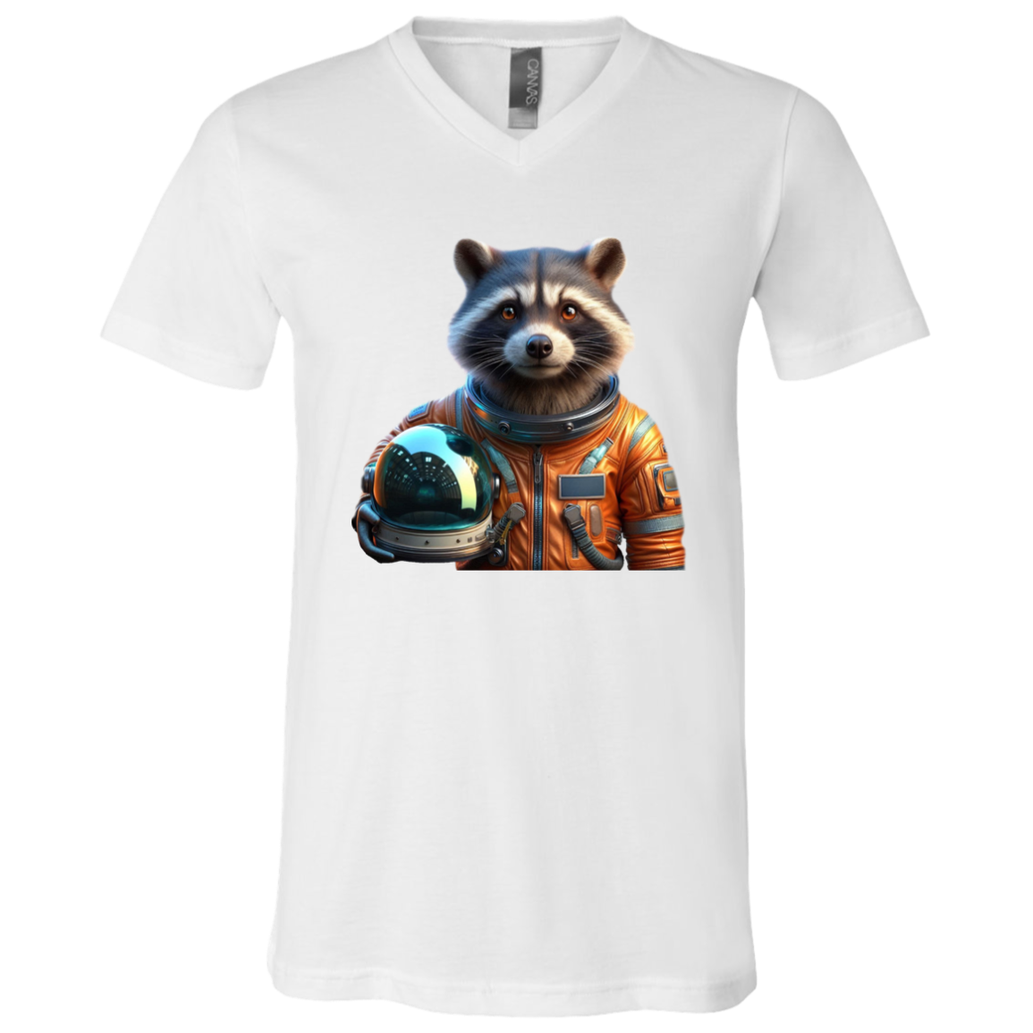 "Space Raccoon" Mens V-neck T-shirt | BetterSaid.co