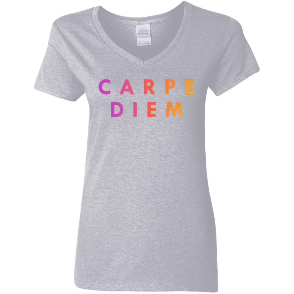 "Carpe diem." Womens V-neck T-shirt | BetterSaid.co