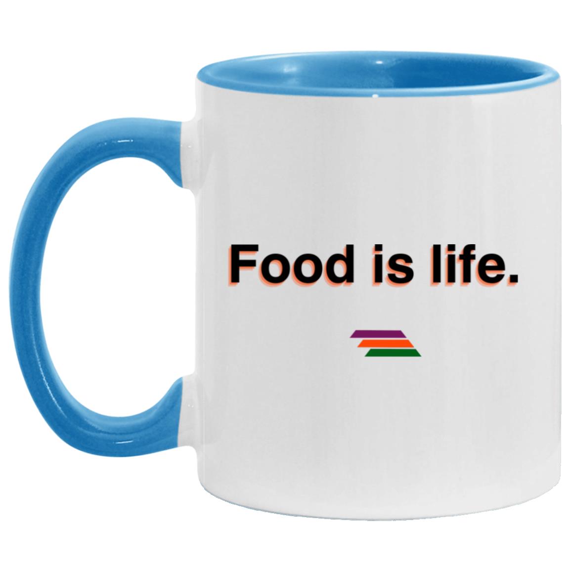 "Food is life." Coffee Cups | BetterSaid.co