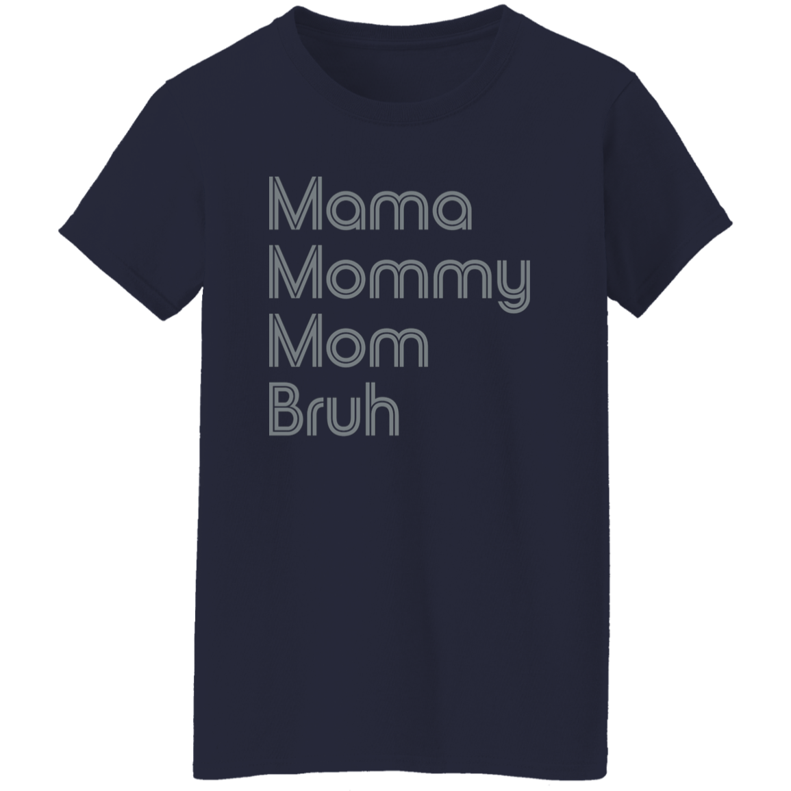 "Mama, Mommy, Mom, Bruh" Womens T-shirt | BetterSaid.co