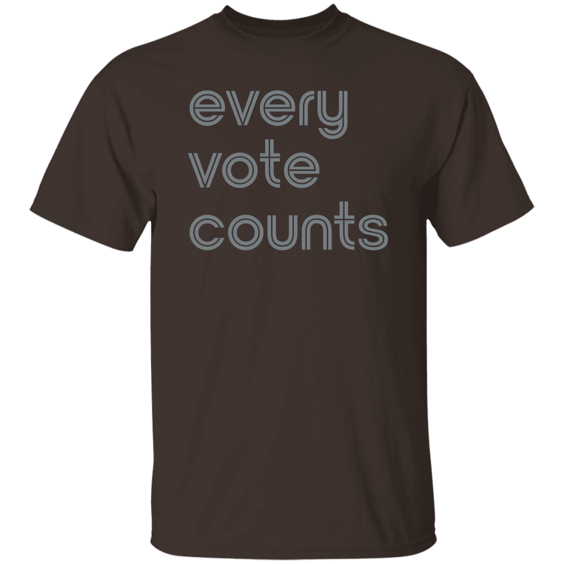 "Every vote counts." Mens T-shirt | BetterSaid.co