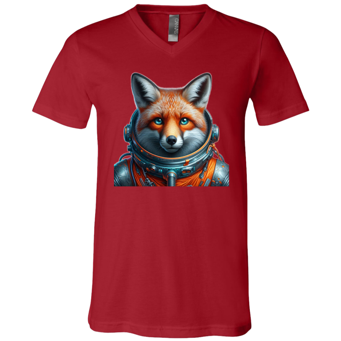 "Space Fox" Mens V-neck T-shirt | BetterSaid.co