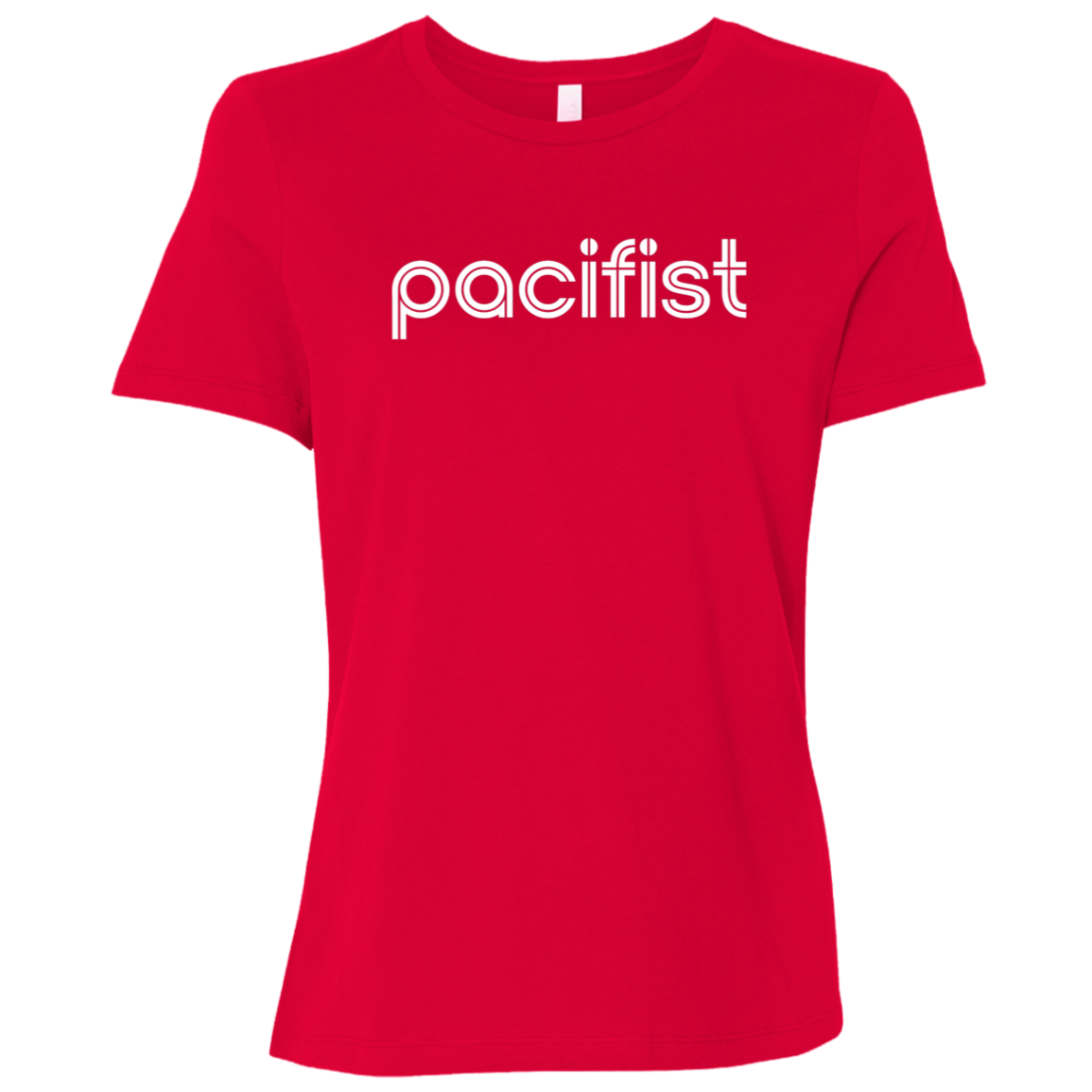 "pacifist" Womens Relaxed T-shirt | BetterSaid.co