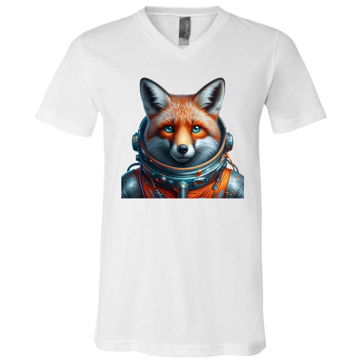 "Space Fox" Mens V-neck T-shirt | BetterSaid.co