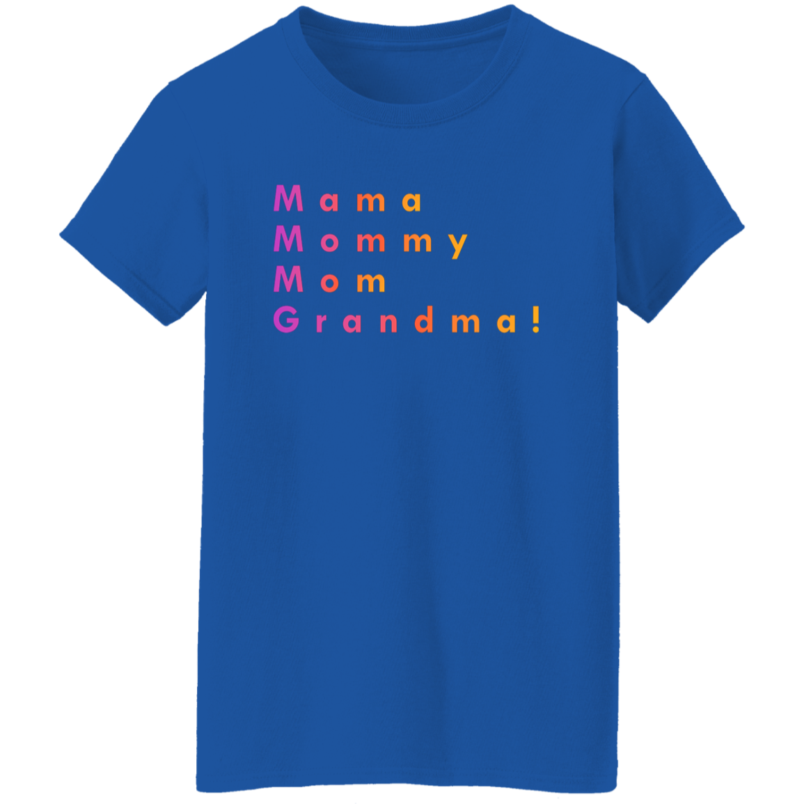 "Mama, Mommy, Mom, Grandma!" Womens T-shirt | BetterSaid.co