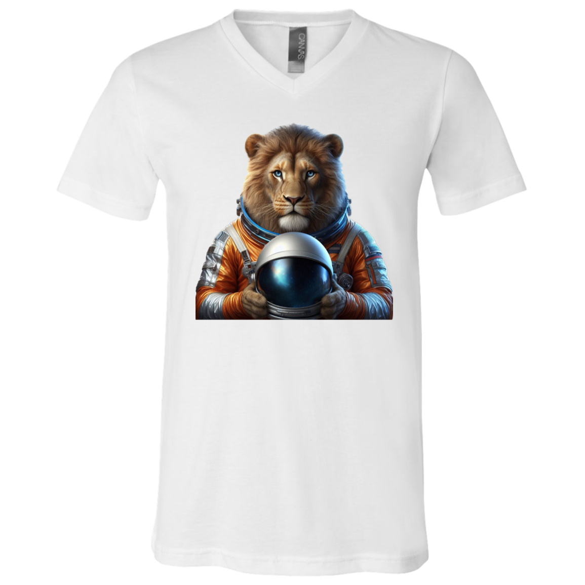 "Space Lion" Mens V-neck T-shirt | BetterSaid.co