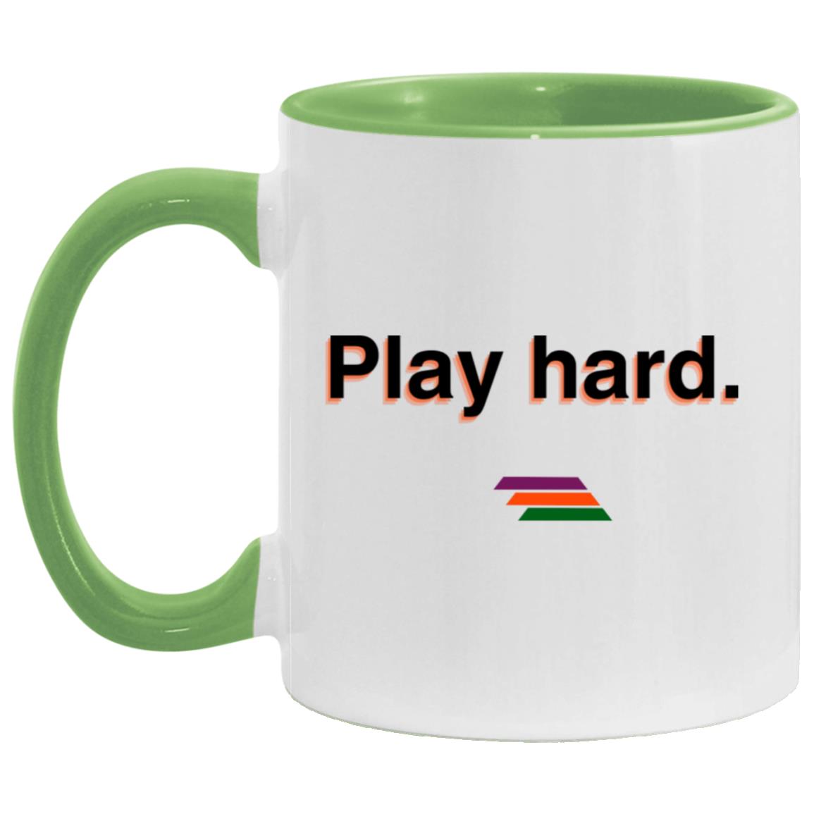 "Play hard." Coffee Cups | BetterSaid.co