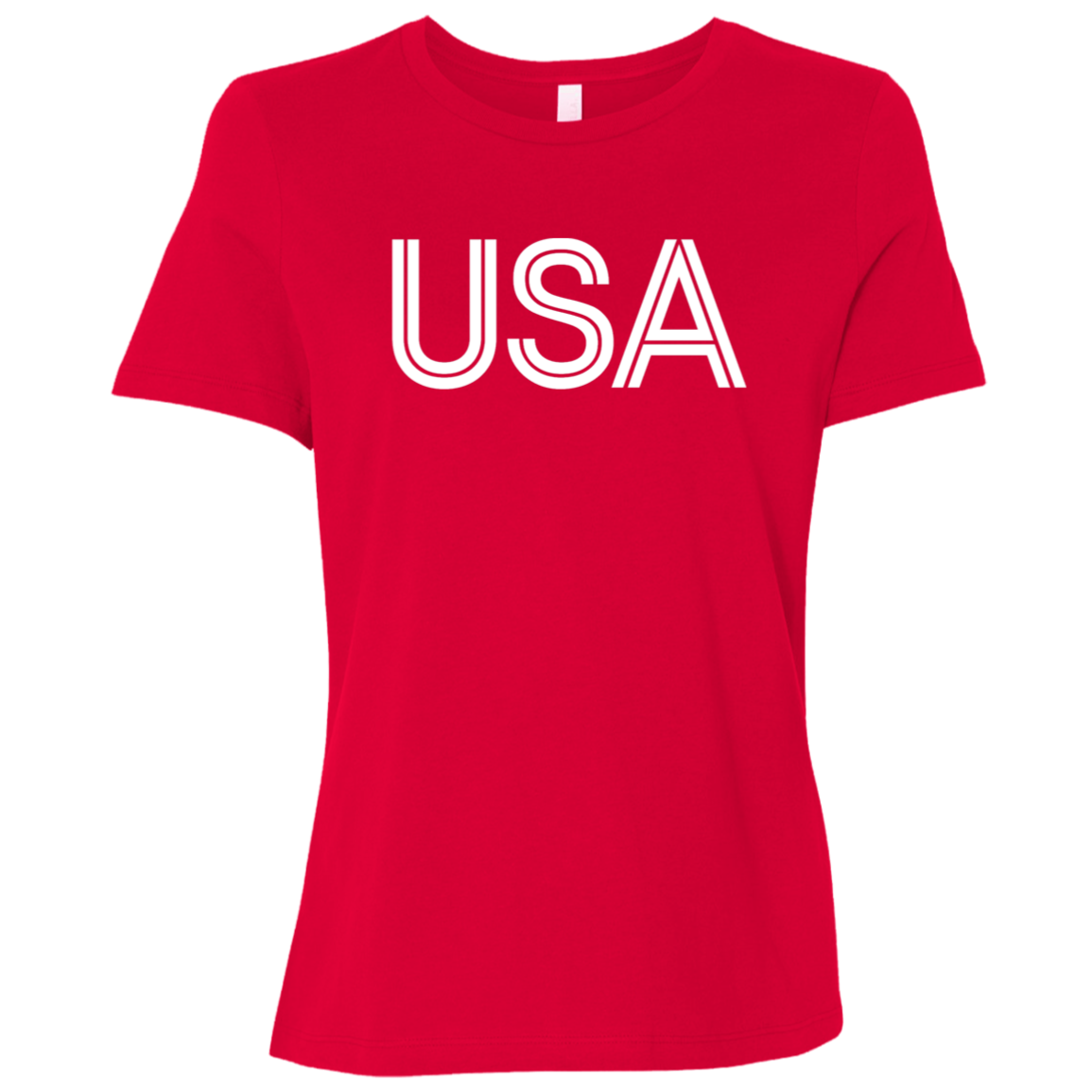 "USA" Womens Relaxed T-shirt | BetterSaid.co
