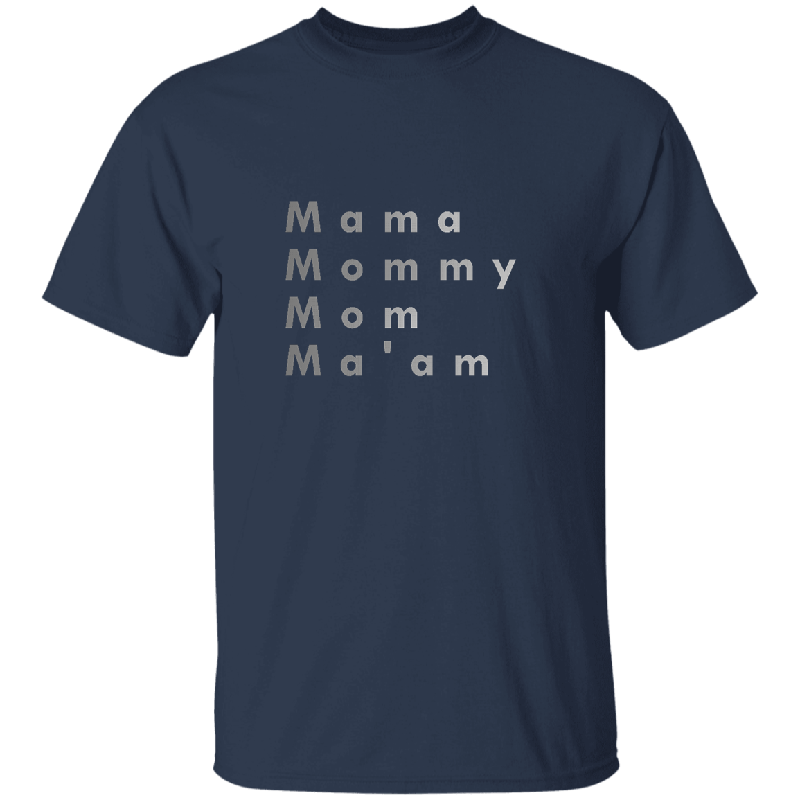 "Mama, Mommy, Mom, Ma'am" Mens T-shirt | BetterSaid.co