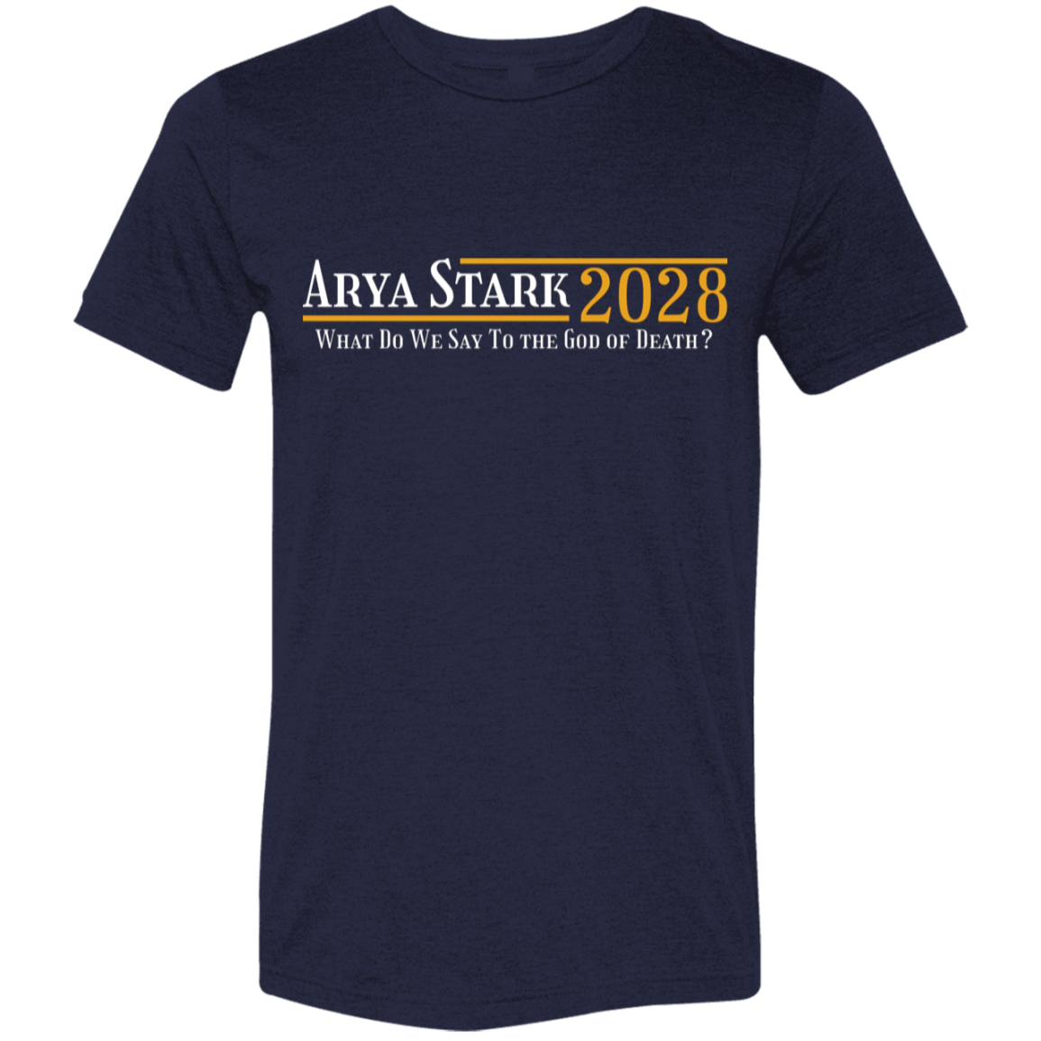 "Arya Stark 2028" Tri-blend T-shirt | BetterSaid.co
