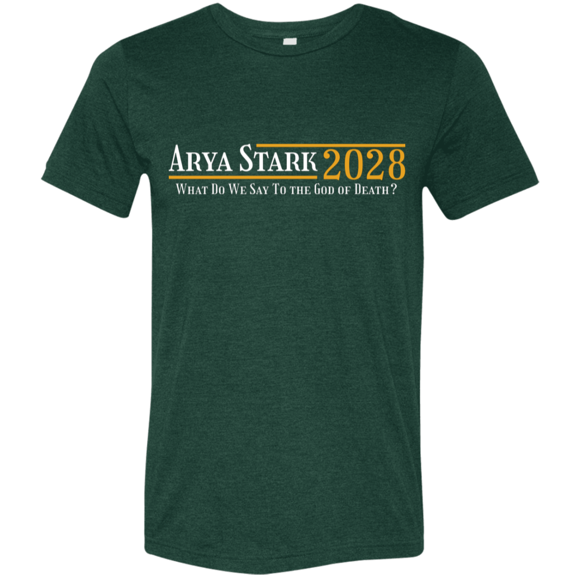 "Arya Stark 2028" Tri-blend T-shirt | BetterSaid.co