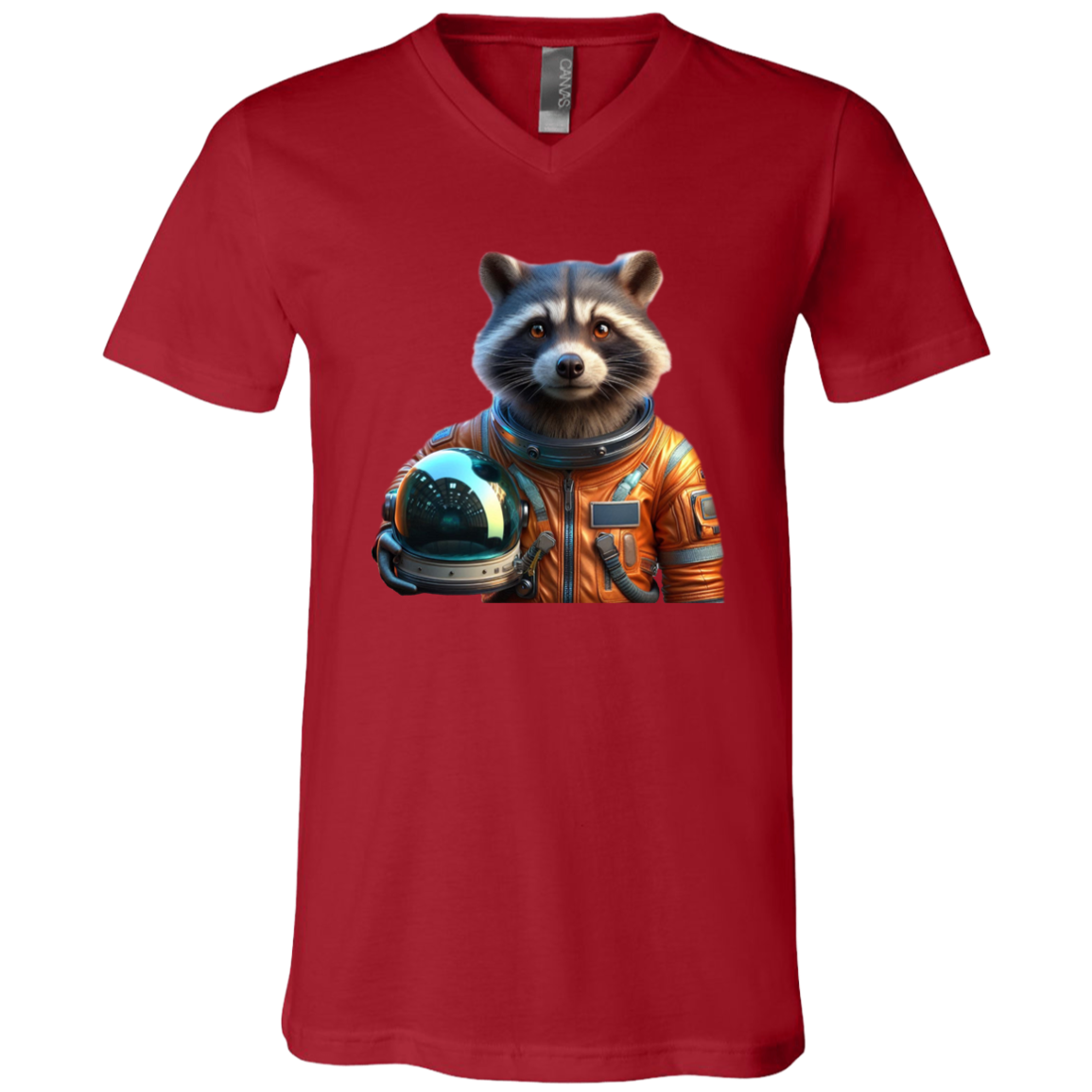"Space Raccoon" Mens V-neck T-shirt | BetterSaid.co