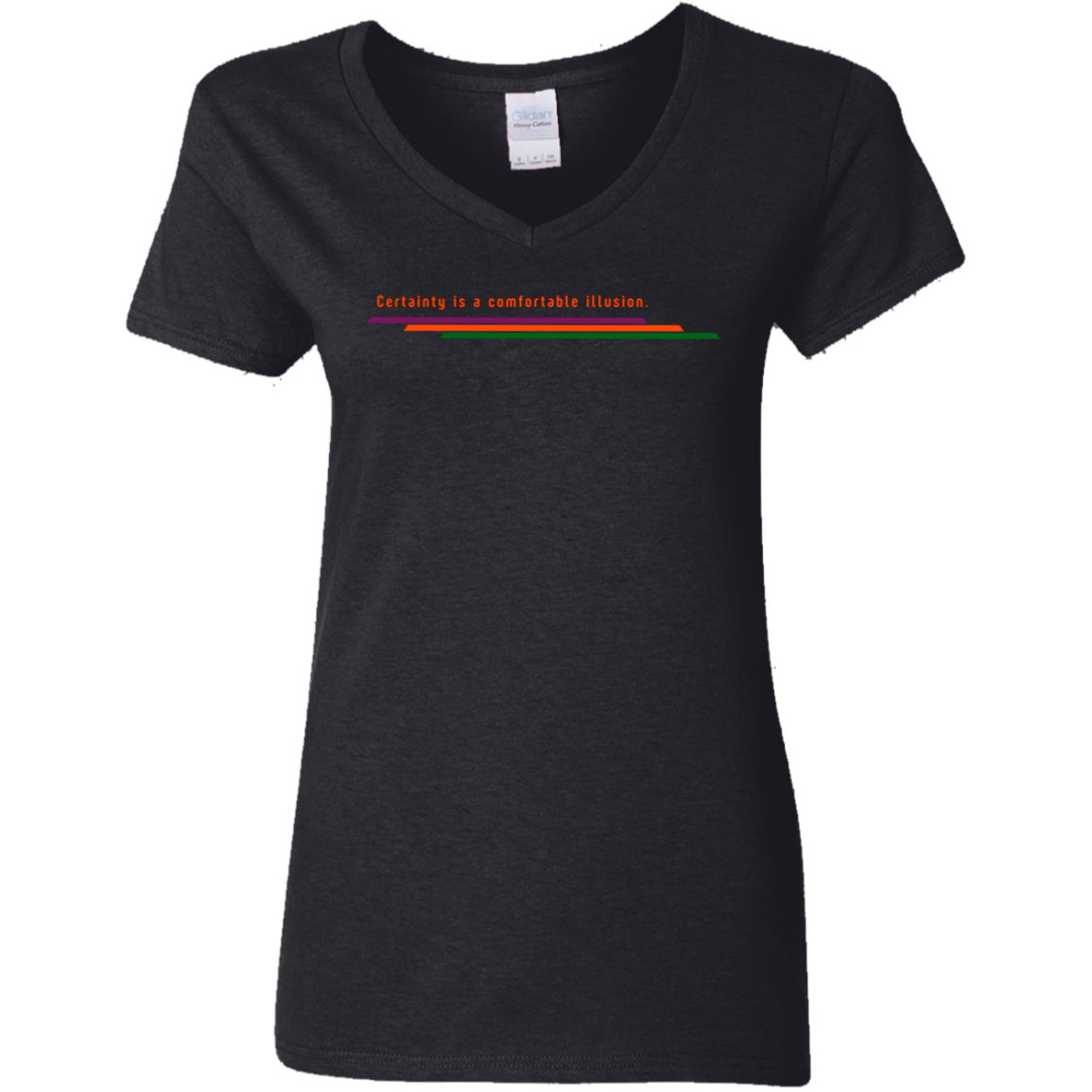"Comfortable illusion" Womens V-neck T-shirt | BetterSaid.co