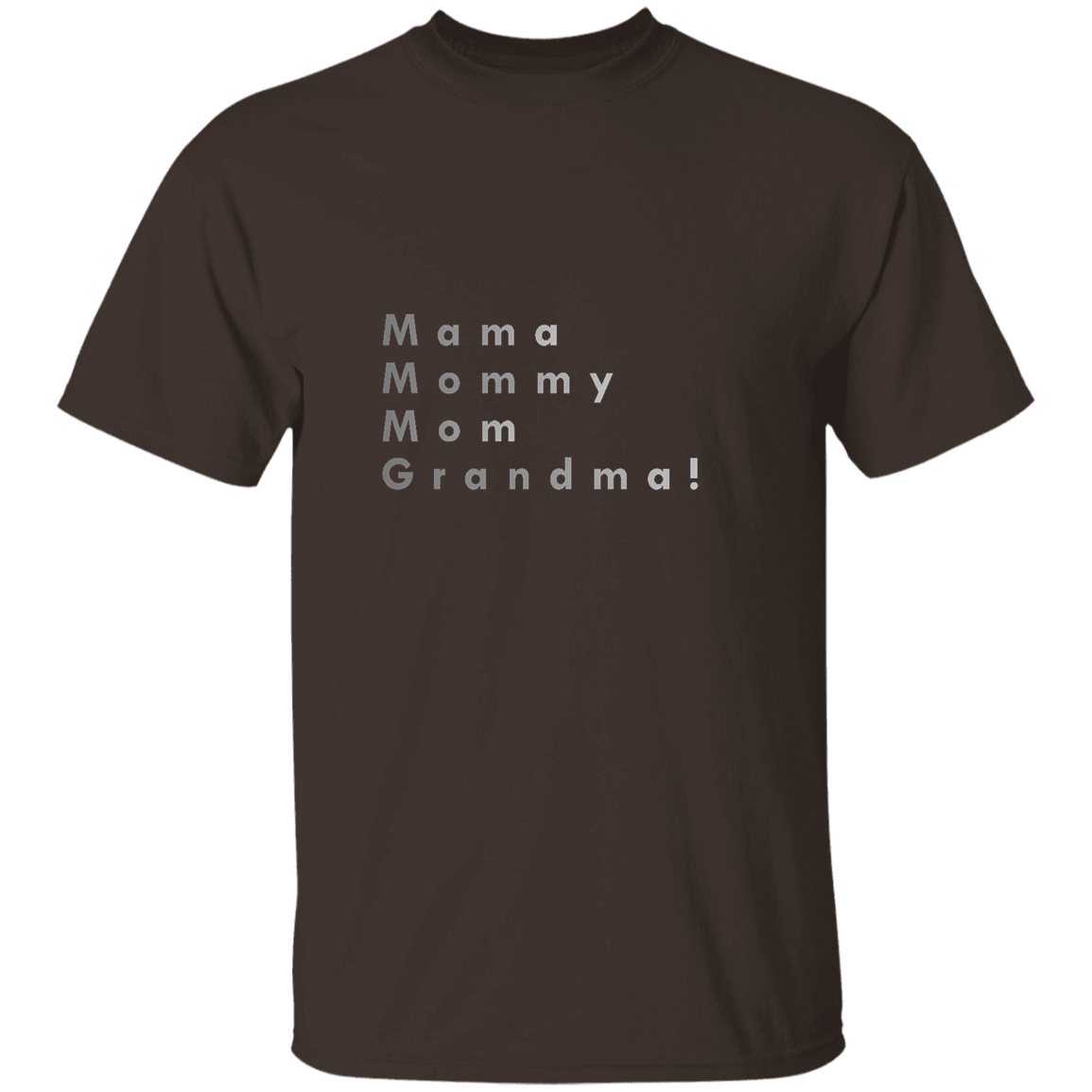 "Mama, Mommy, Mom, Grandma!" Mens T-shirt | BetterSaid.co