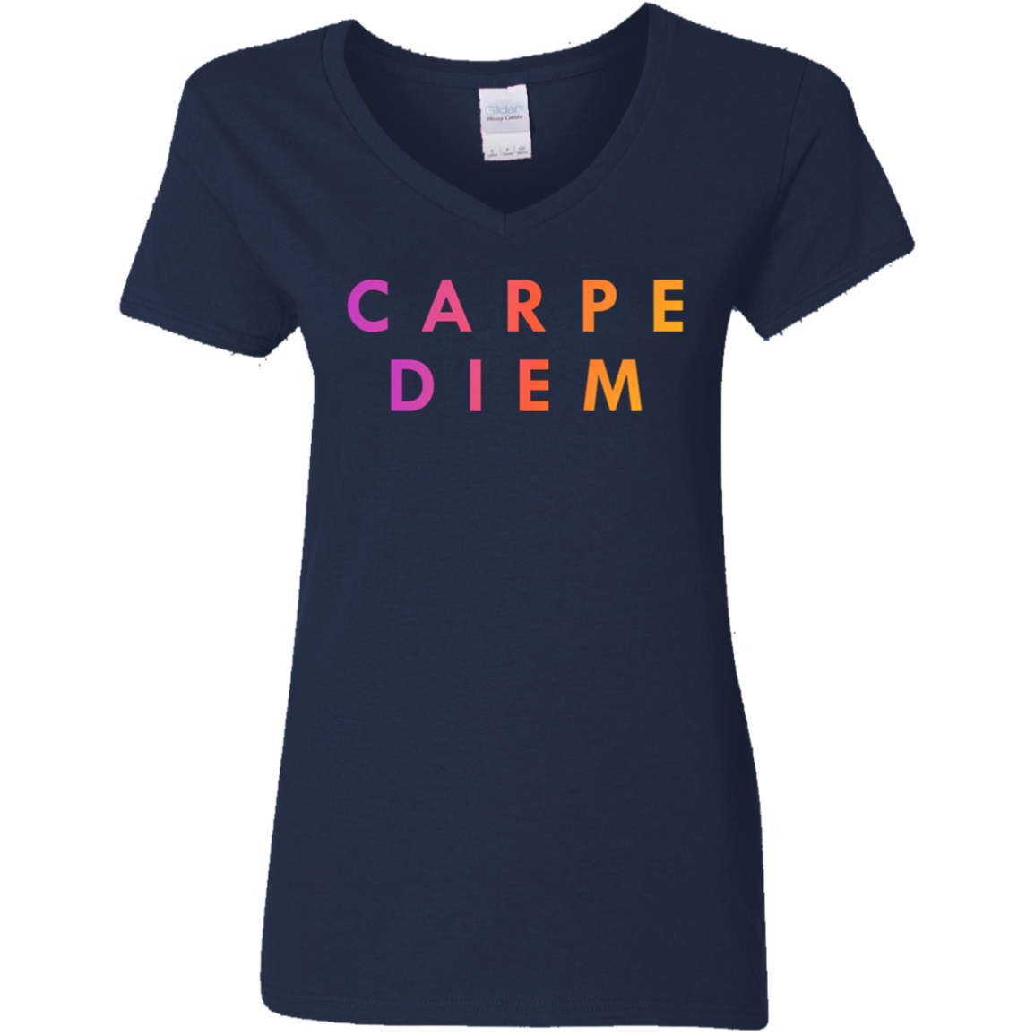 "Carpe diem." Womens V-neck T-shirt | BetterSaid.co