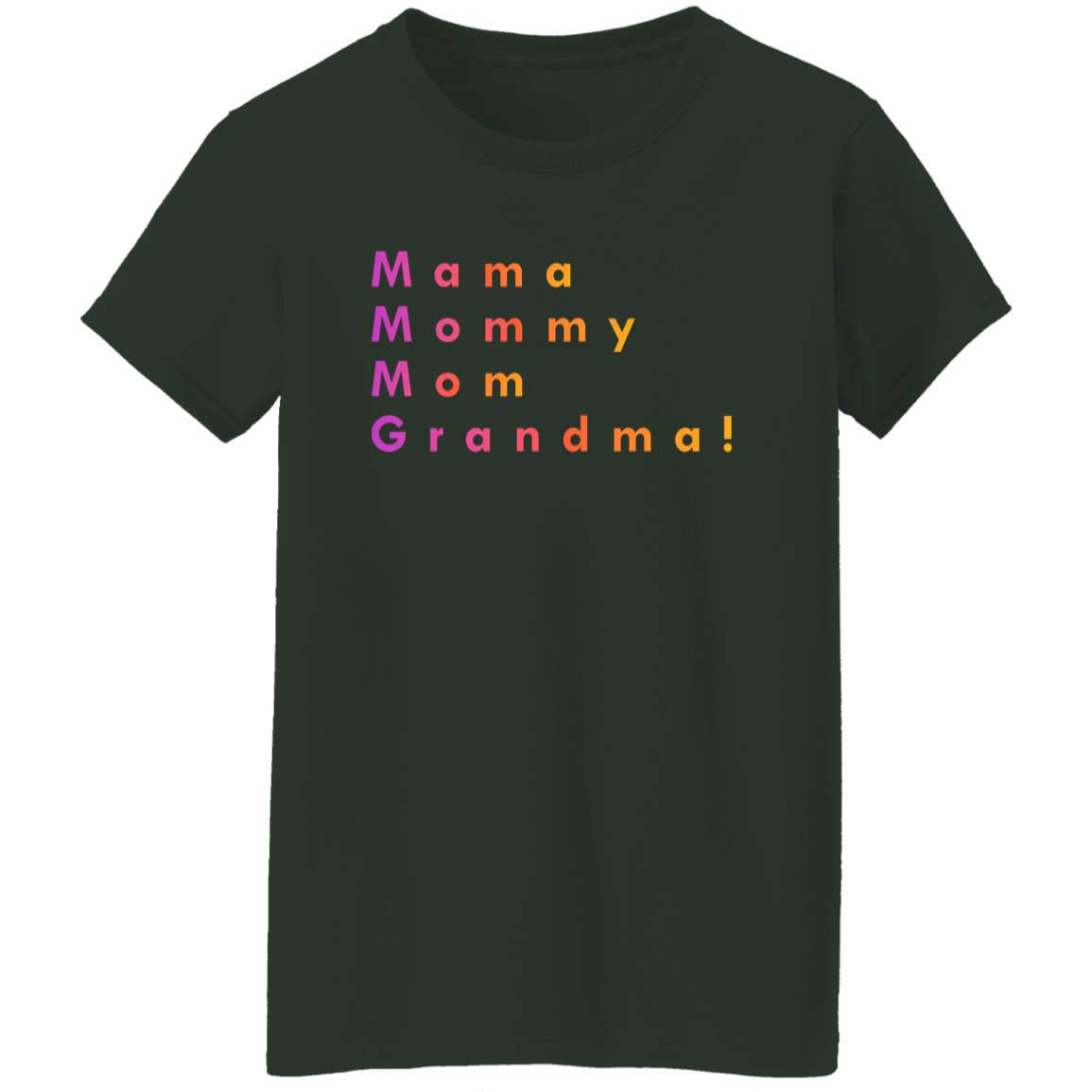 "Mama, Mommy, Mom, Grandma!" Womens T-shirt | BetterSaid.co