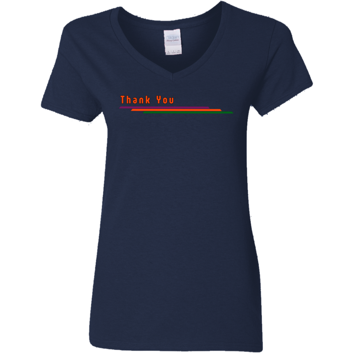 "Thank you" Womens V-neck T-shirt | BetterSaid.co