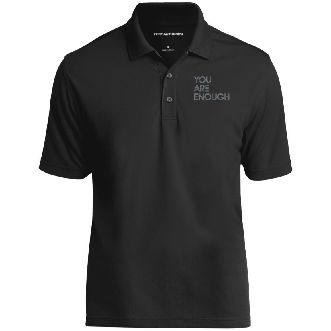 "You are enough." UV Micro-Mesh Polo | BetterSaid.co