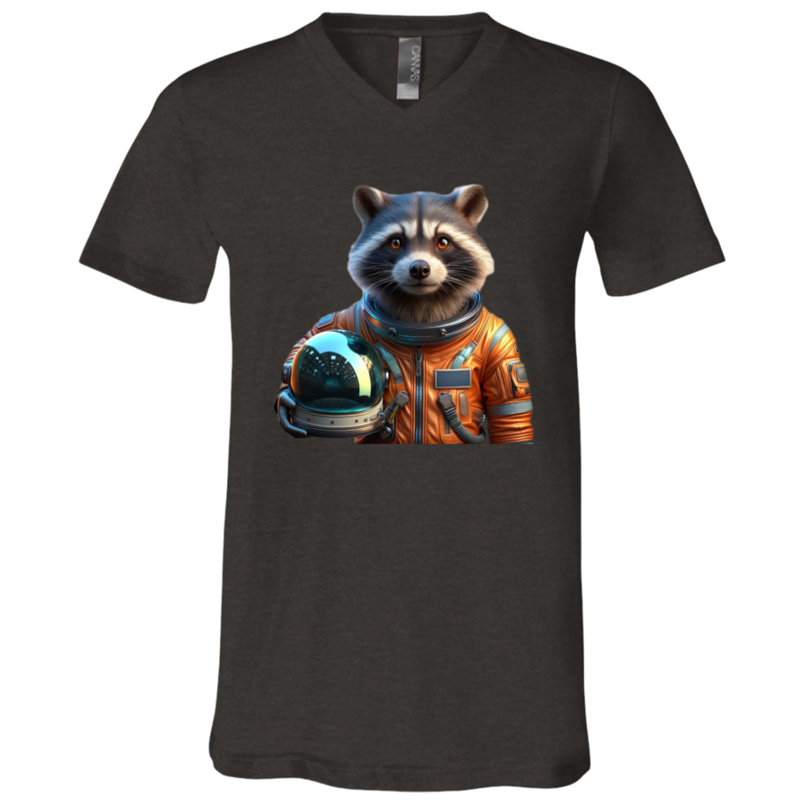 "Space Raccoon" Mens V-neck T-shirt | BetterSaid.co
