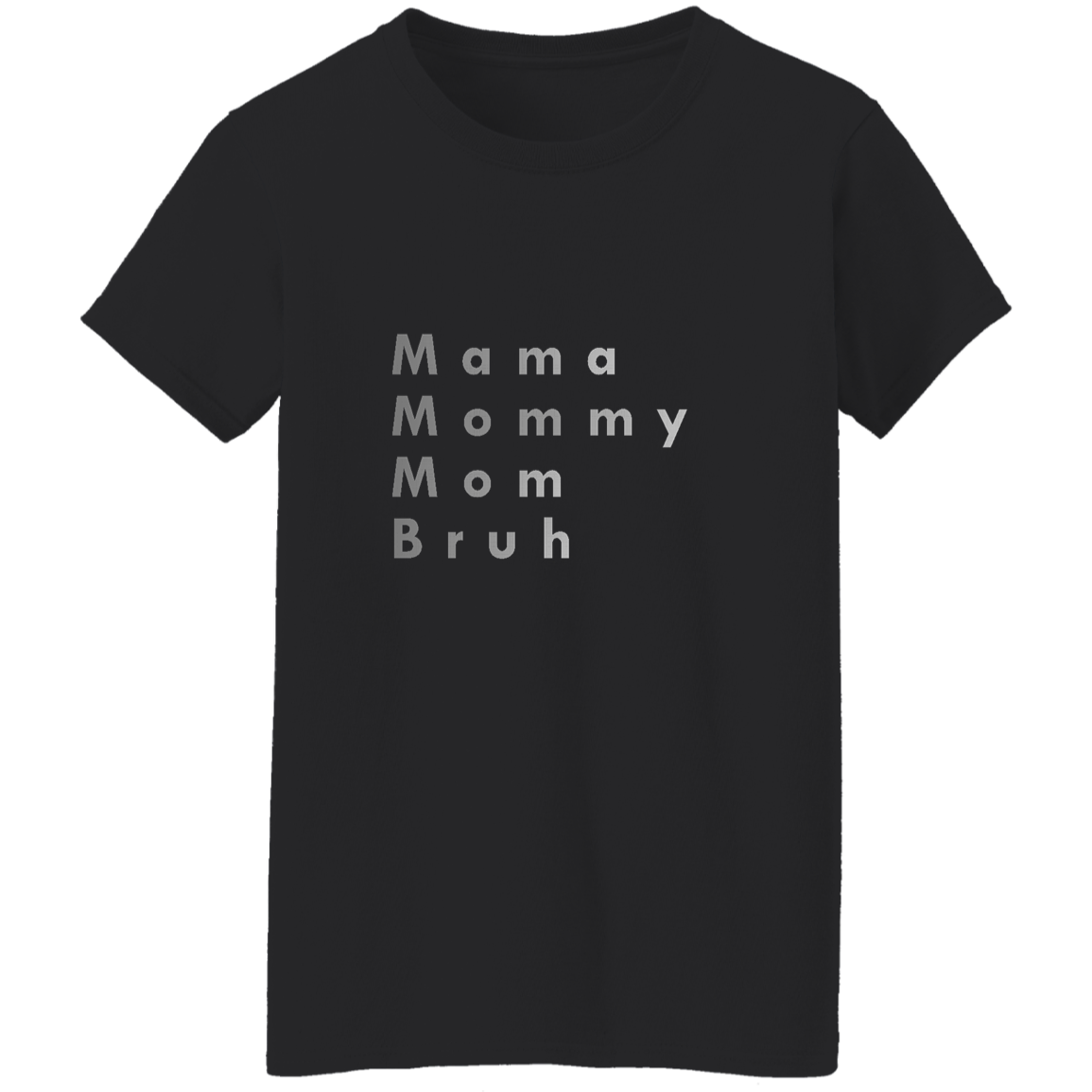 "Mama, Mommy, Mom, Bruh" Womens T-shirt | BetterSaid.co