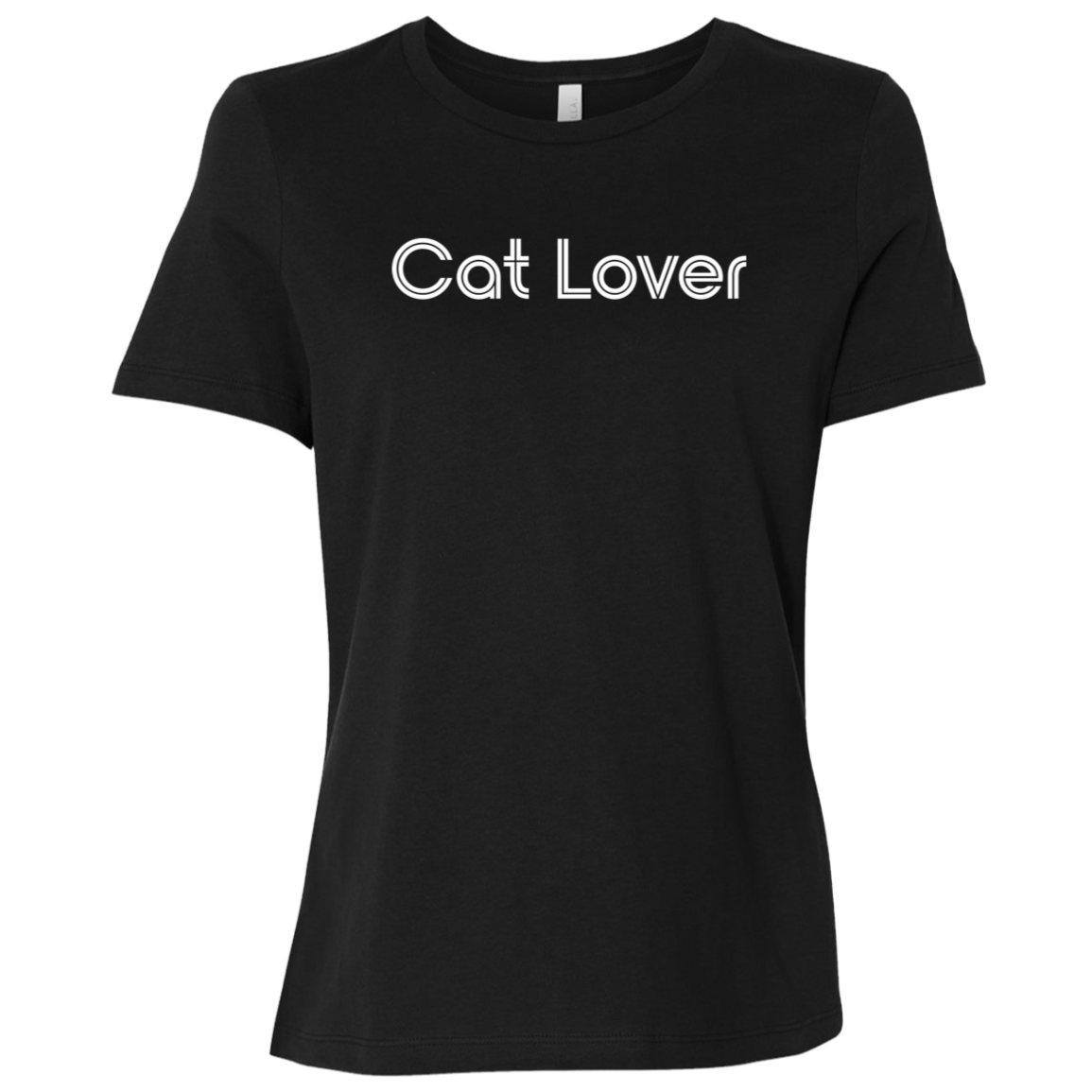 "Cat lover." Womens Relaxed T-shirt | BetterSaid.co