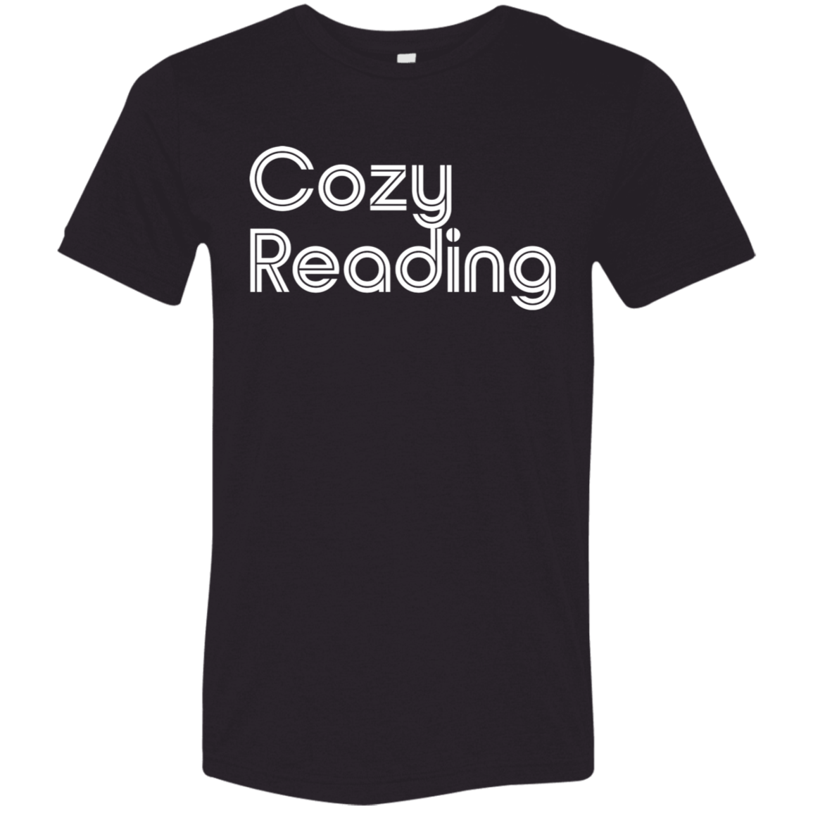 "Cozy Reading" Tri-blend T-shirt (white font) | BetterSaid.co