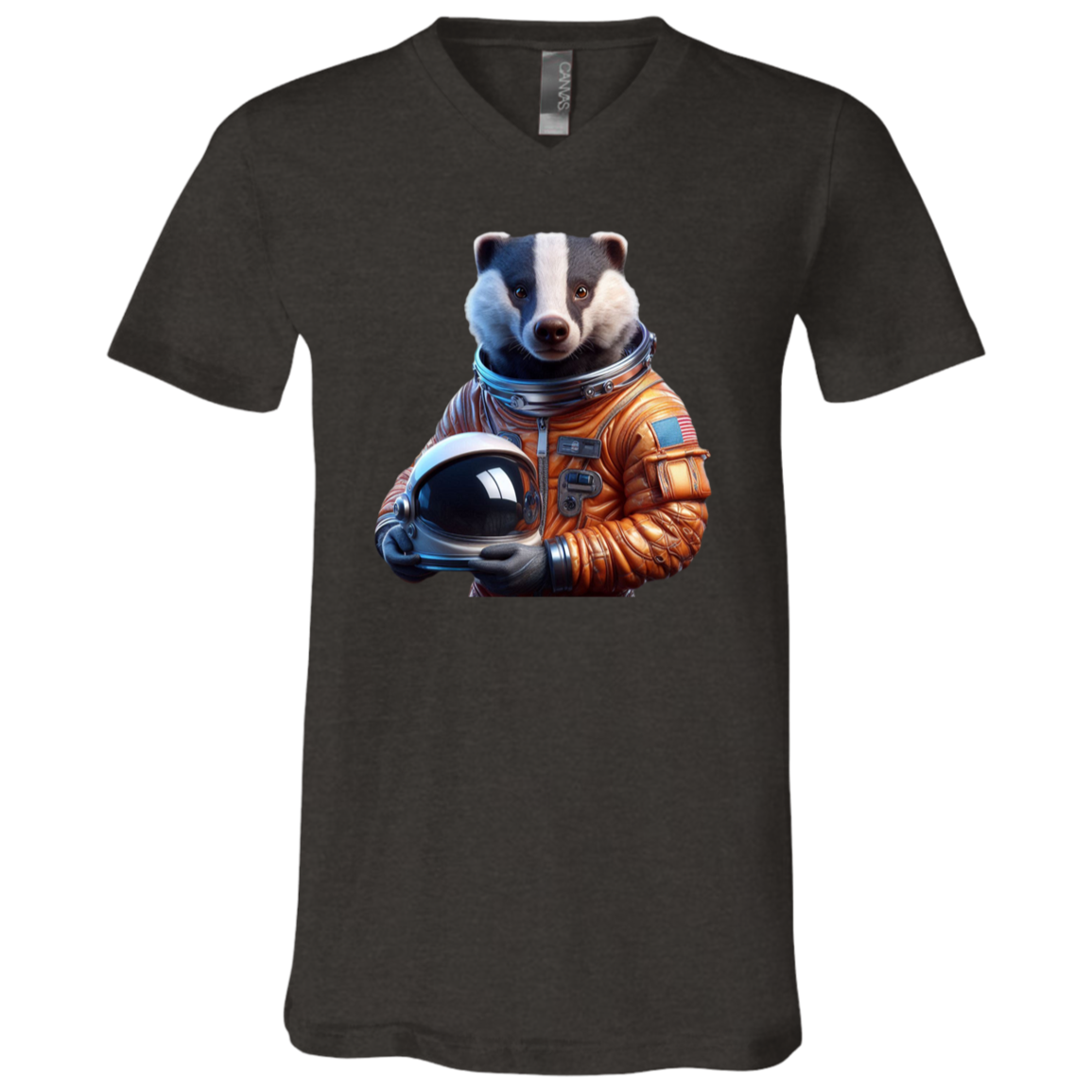 "Space Badger" Mens V-neck T-shirt | BetterSaid.co