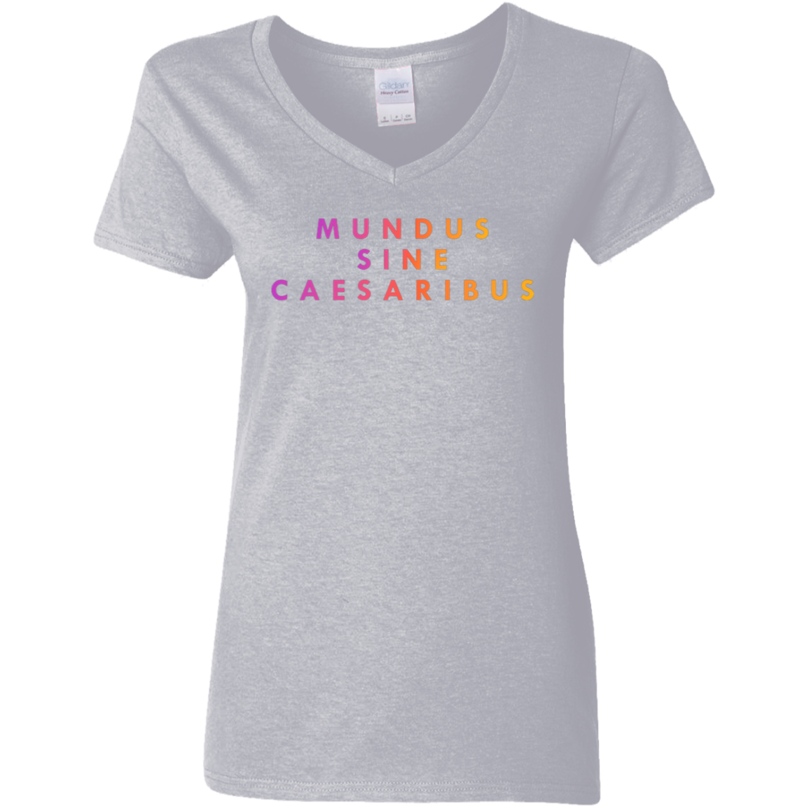 "Mundus Sine Caesaribus" Womens V-neck T-shirt | BetterSaid.co