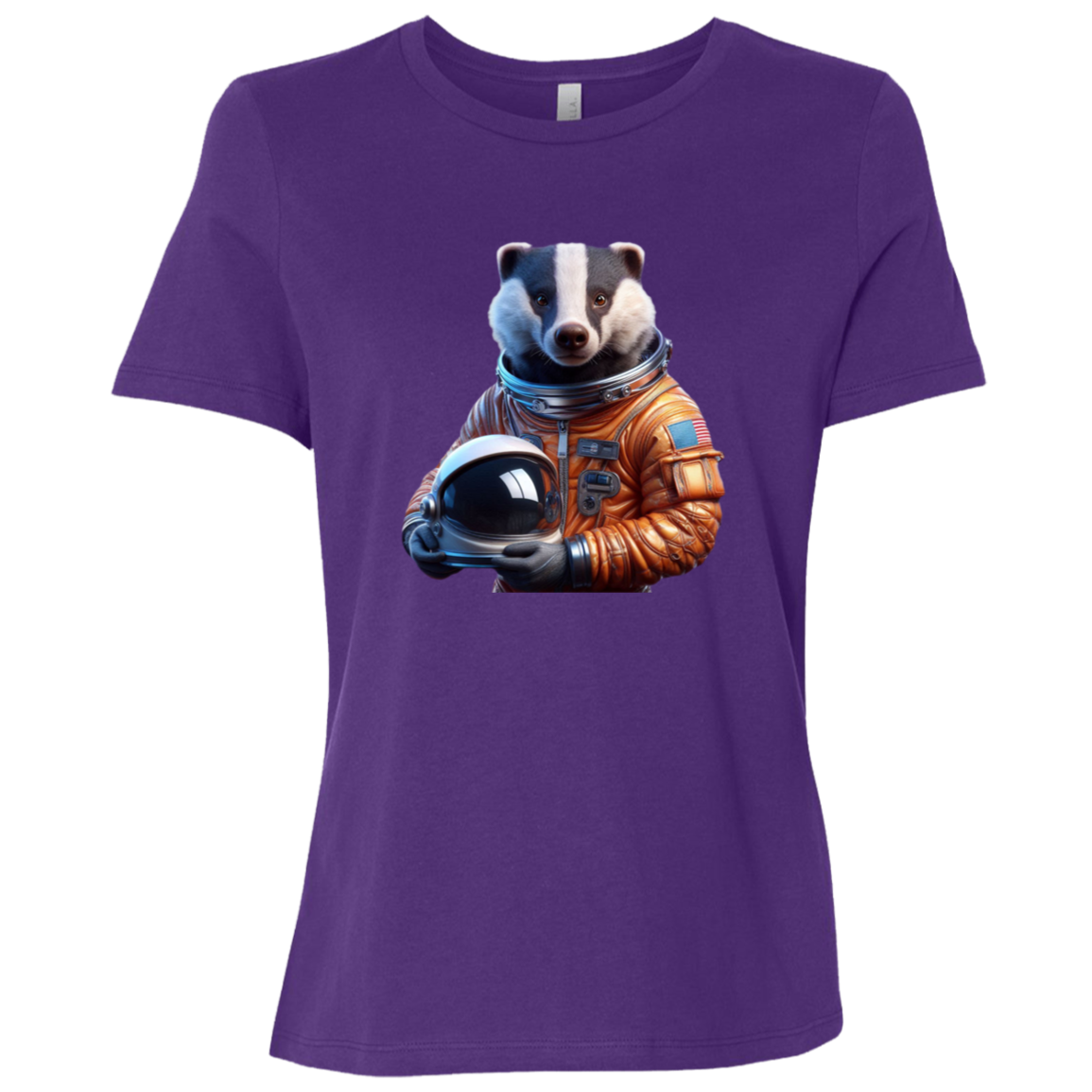 "Space Badger" Womens Relaxed T-shirt | BetterSaid.co