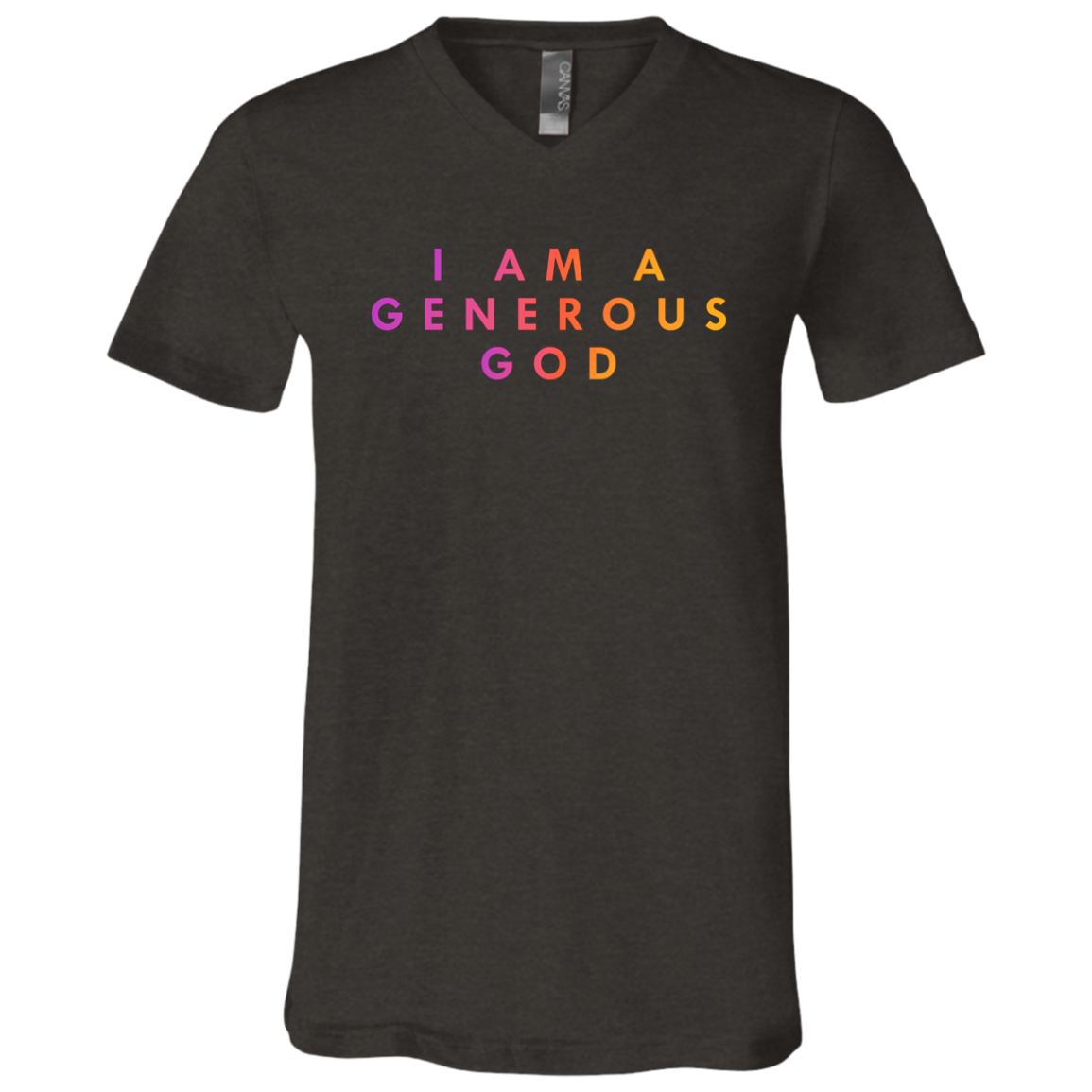 "I am a generous god" Mens V-neck T-shirt | BetterSaid.co