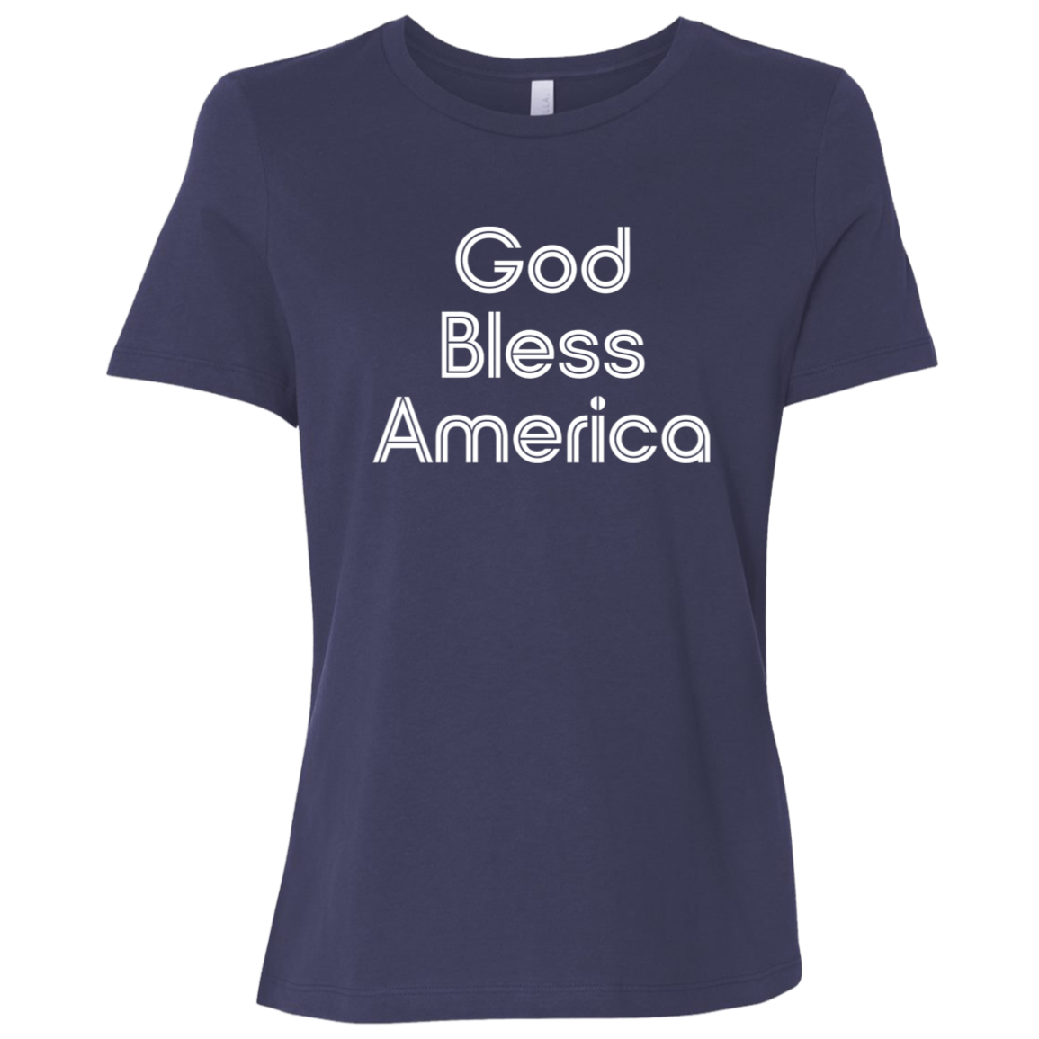 "God Bless America" Womens Relaxed T-shirt | BetterSaid.co