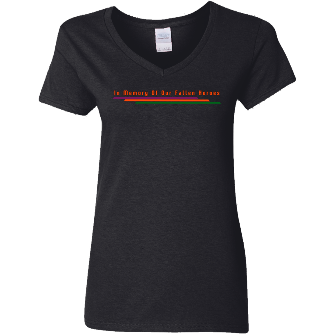 "In Memory of Our Fallen Heroes" Womens V-neck T-shirt | BetterSaid.co