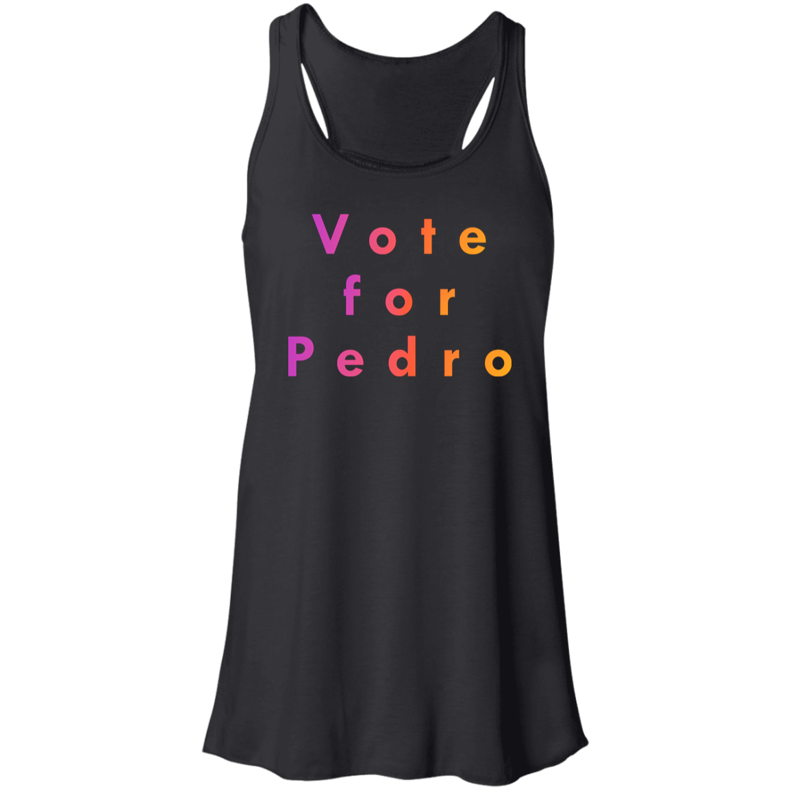 "Vote for Pedro" Flowy Racerback Tank