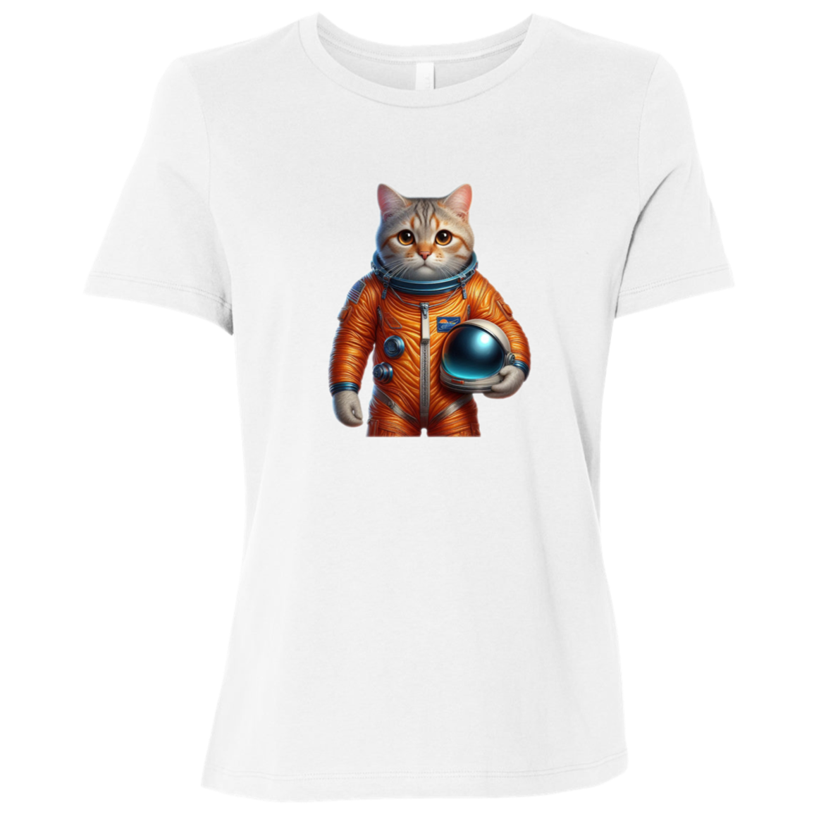 "Space Cat" Womens Relaxed T-shirt | BetterSaid.co
