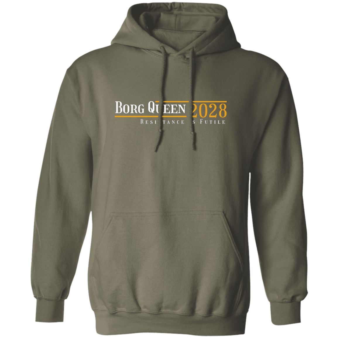 "Borg Queen 2028" Pullover Hoodie | BetterSaid.co