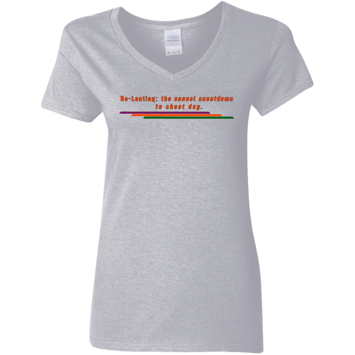 "Re-Lenting countdown" Womens V-neck T-shirt | BetterSaid.co