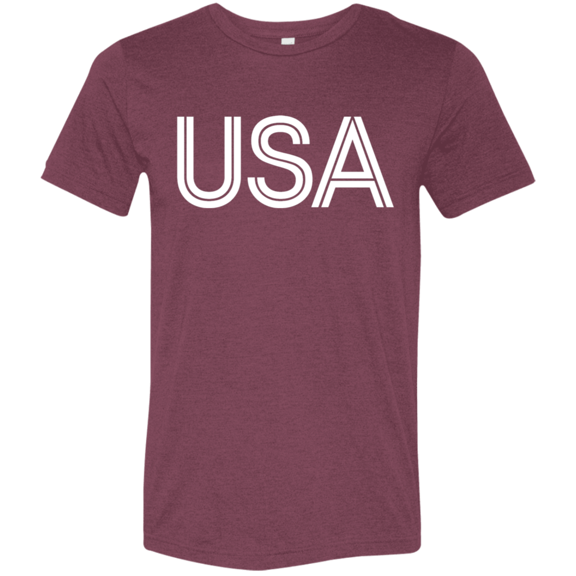 "USA" Tri-blend T-shirt (white font) | BetterSaid.co