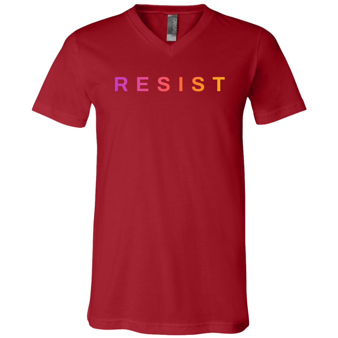 "Resist." Mens V-neck T-shirt | BetterSaid.co