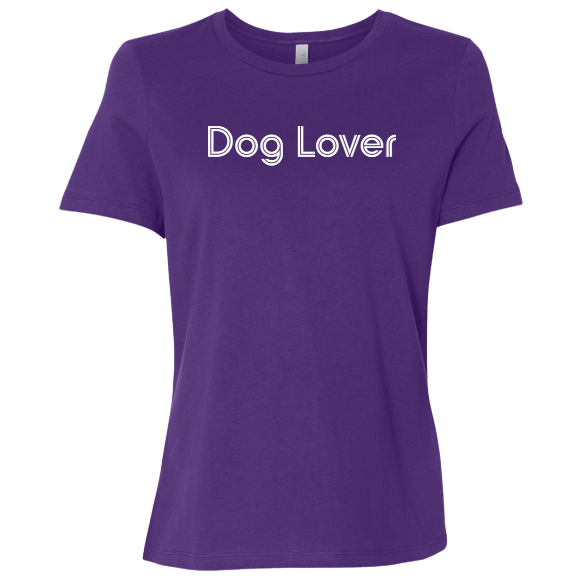 "Dog lover." Womens Relaxed T-shirt | BetterSaid.co