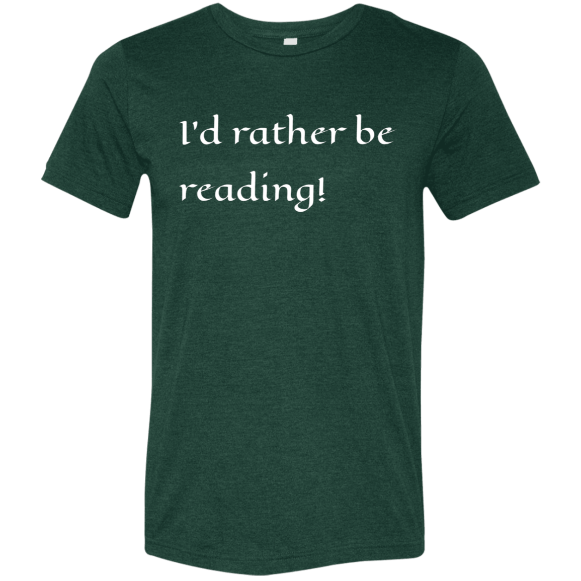 "Happy Reading" Tri-blend T-shirt (white font) | BetterSaid.co
