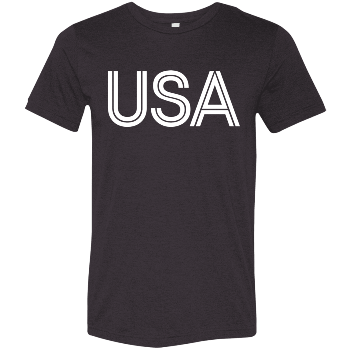 "USA" Tri-blend T-shirt (white font) | BetterSaid.co